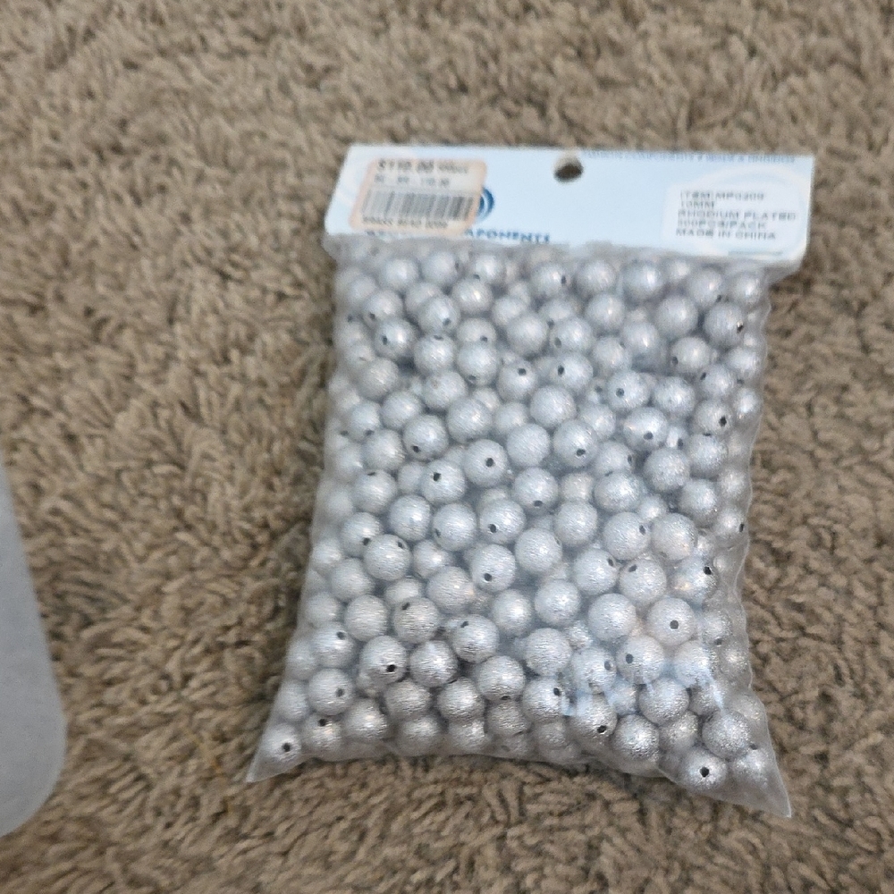 Source Unknown Silver Decorative Beads